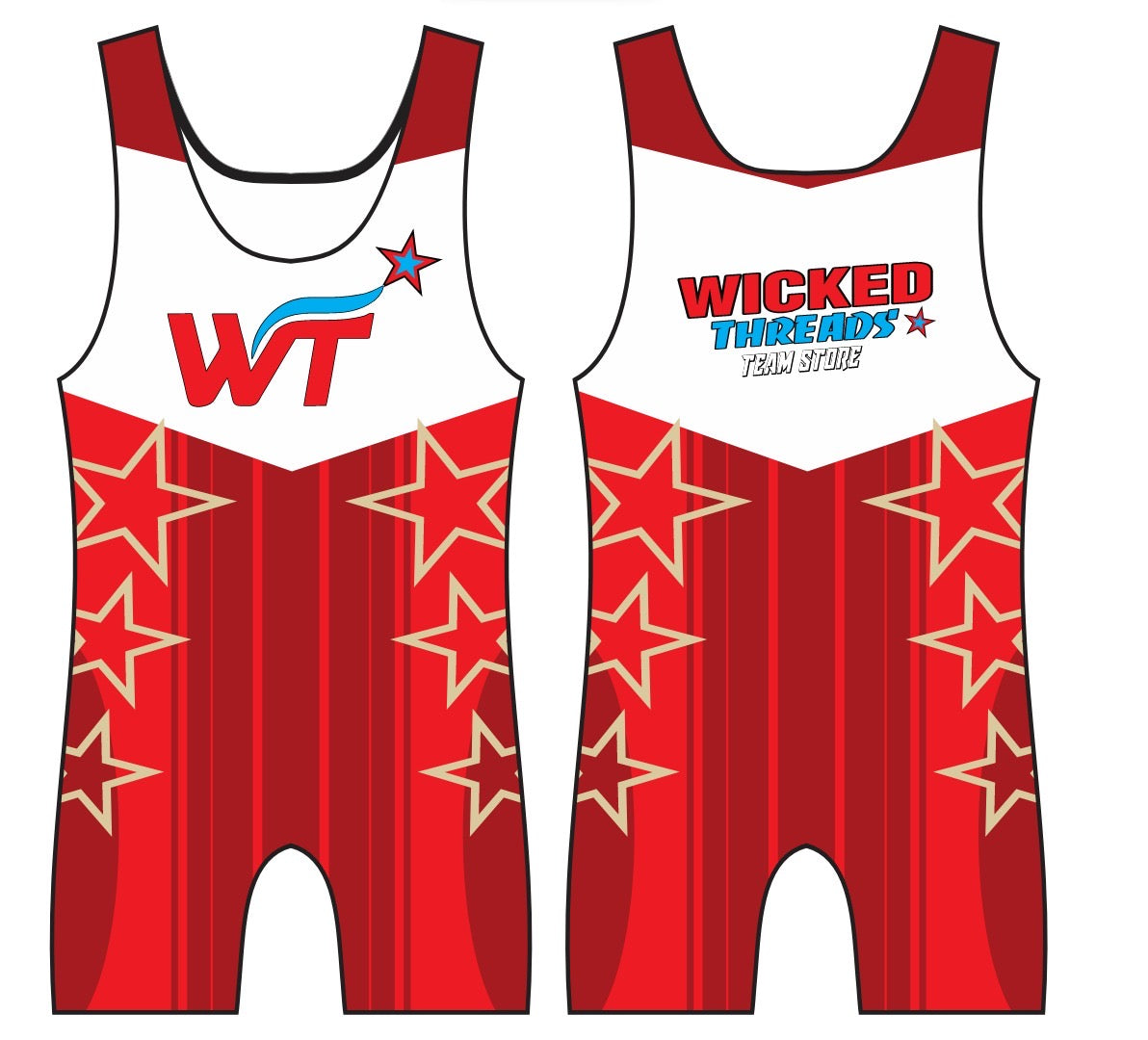 Wicked Threads “Patriot Star” Wrestling Singlet