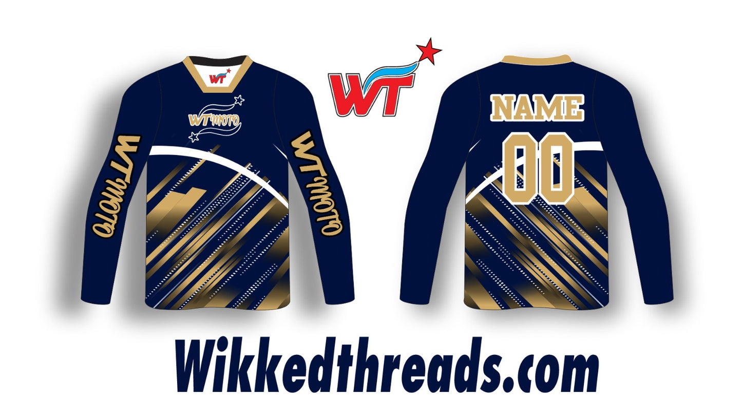 WTMoto Royal Rush Jersey – Navy & Gold