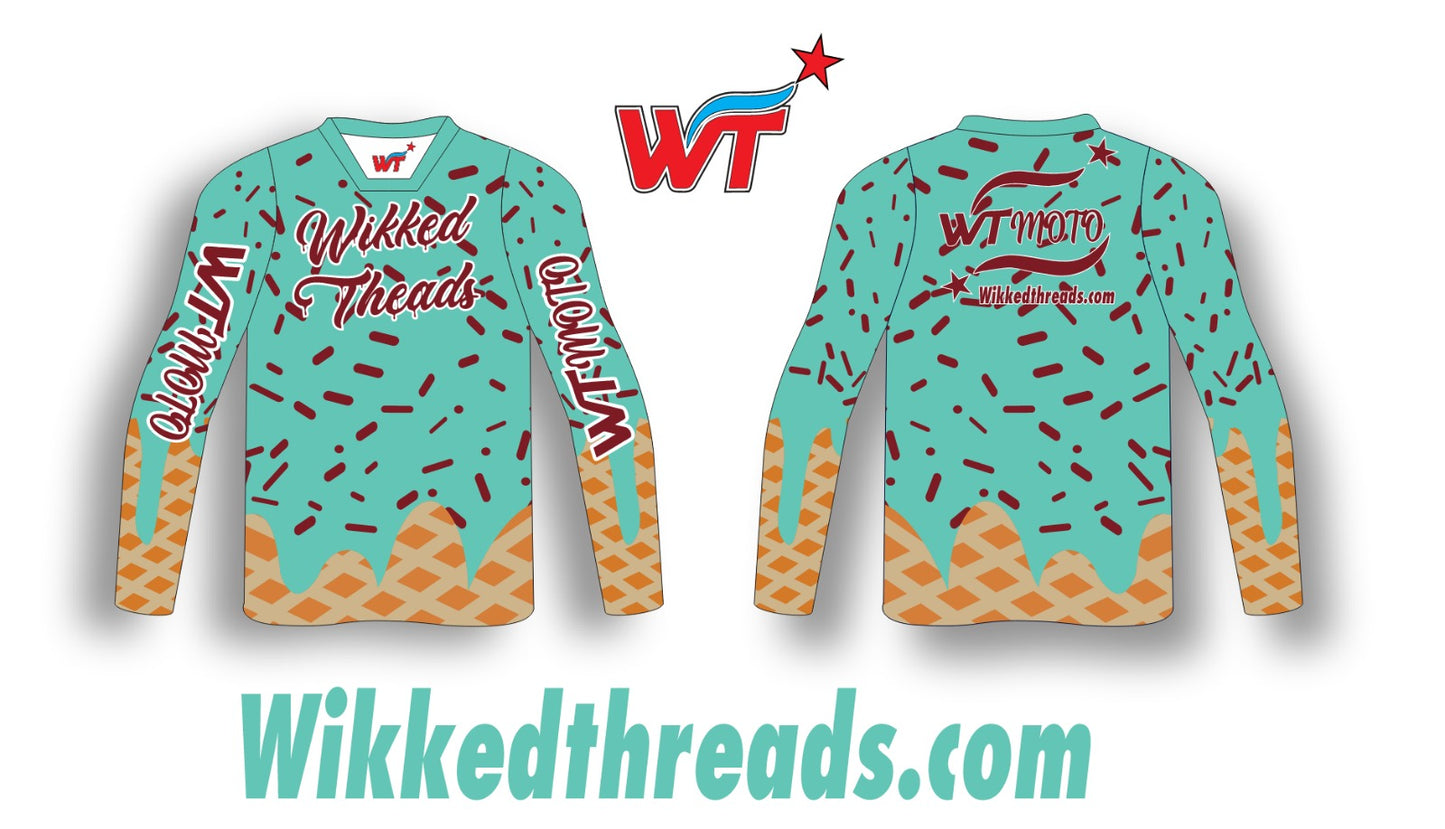 WTMoto Ice Cream Man Jersey – MINT CHOCOLATE CHIP Edition