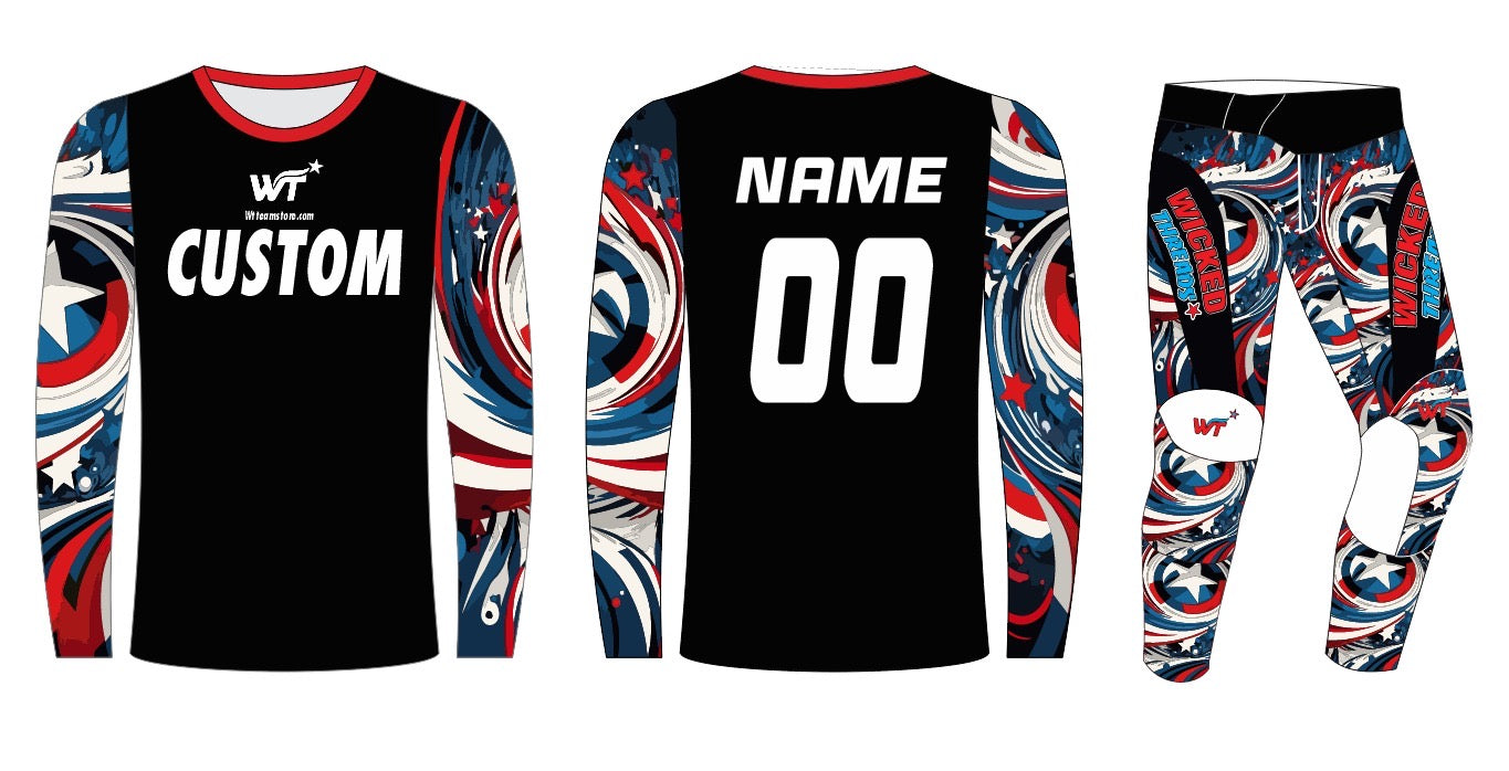 WT Moto, freedom, fighter jersey and pants set