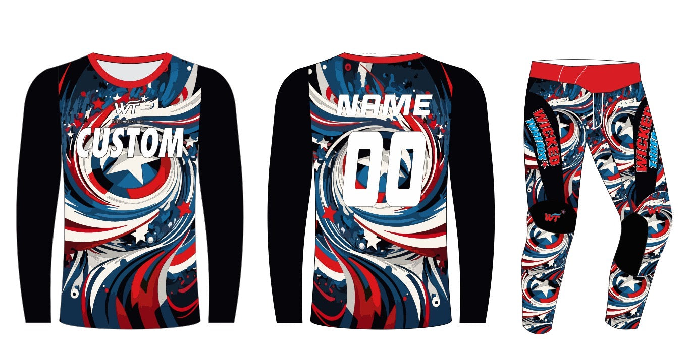WT Moto, freedom, fighter jersey and pants set