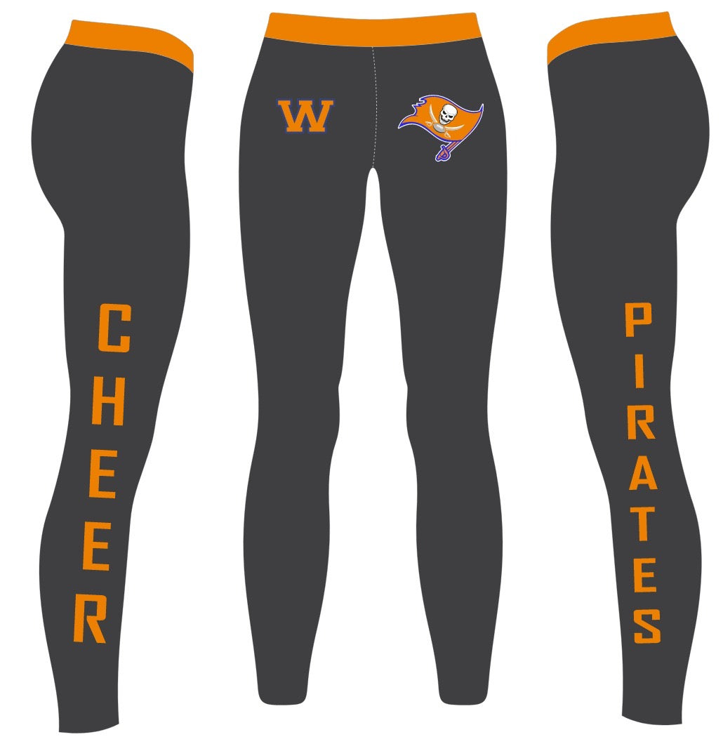 Woodstown pirates cheer leggings