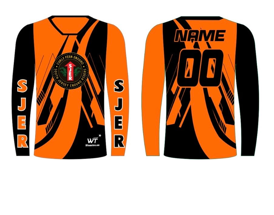 SJER RACING JERSEY ORANGE AND BLACK
