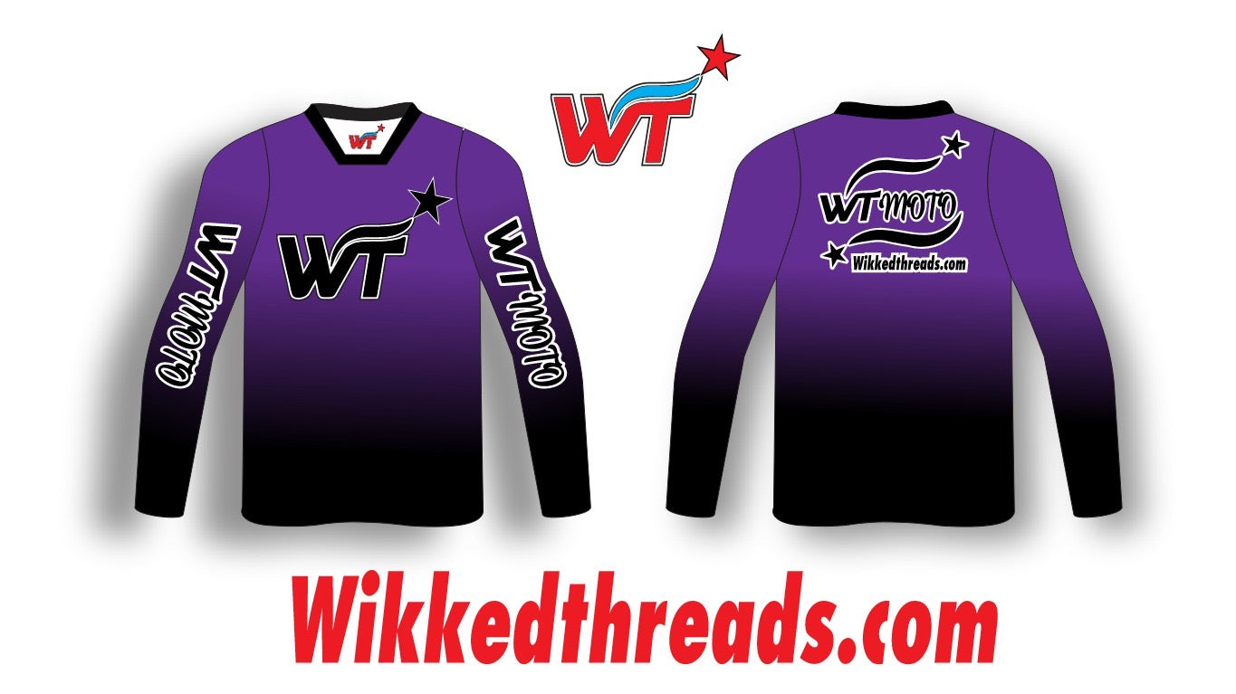 WTMoto Shadow Fade Jersey – Purple & Black