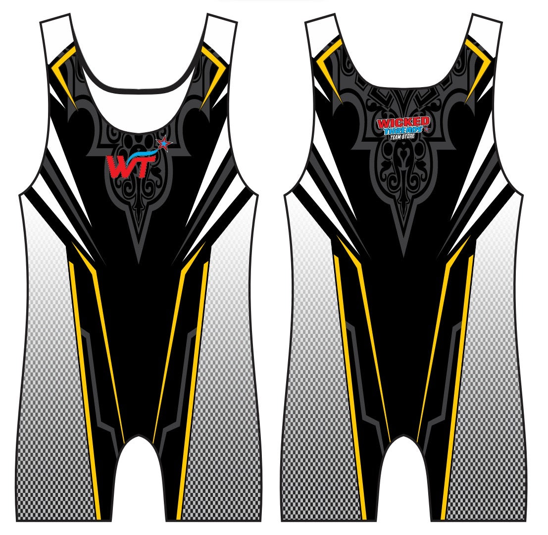 Black & Gold Beast Wrestling Singlet