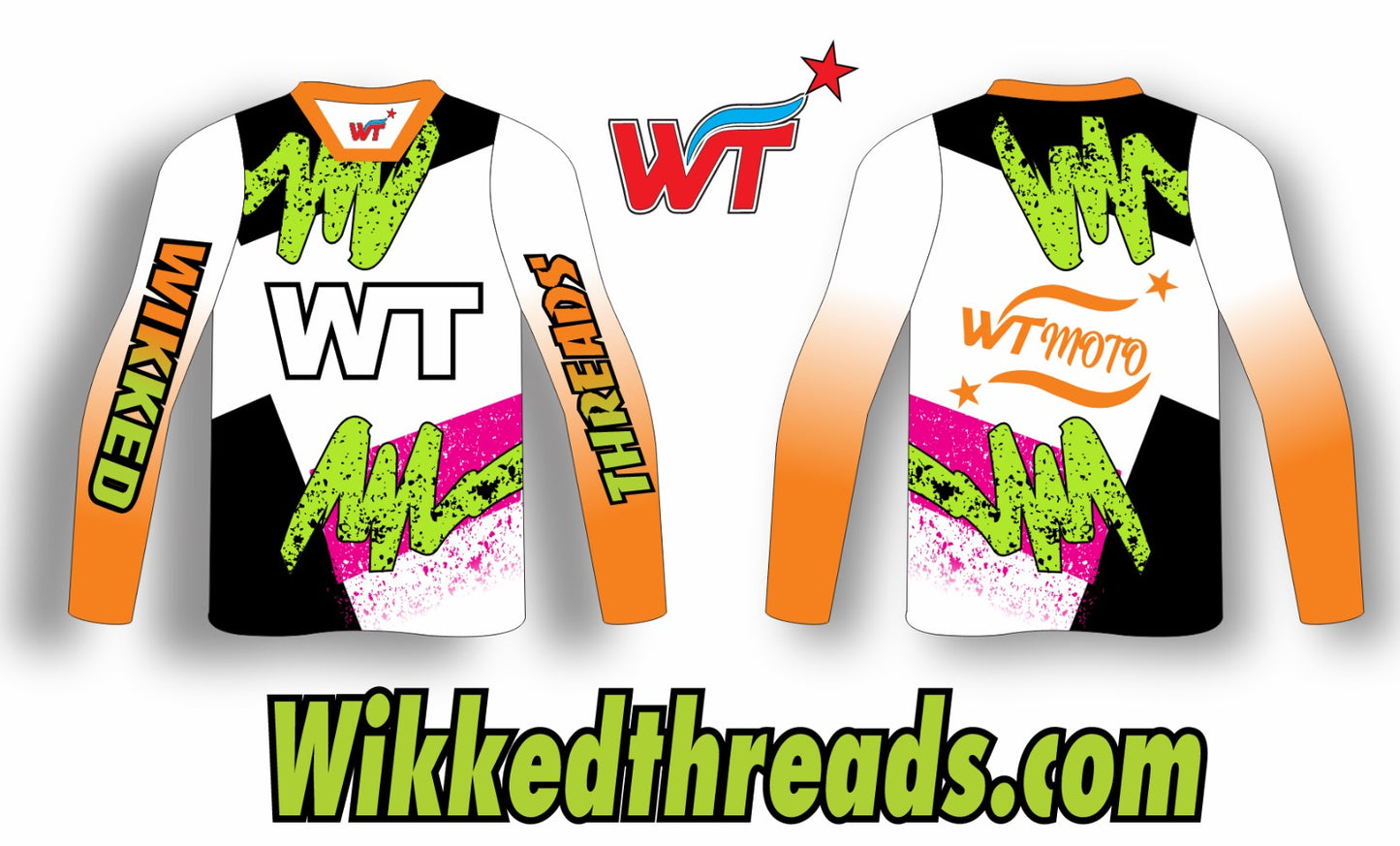 WTMoto Graffiti Smash Jersey – Neon ‘90s Edition