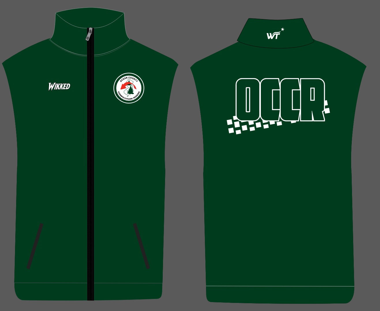 OCCR GREEN COLDWEATHER RIDING VEST