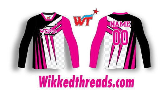 WTMoto Pink Blast Checkered Jersey