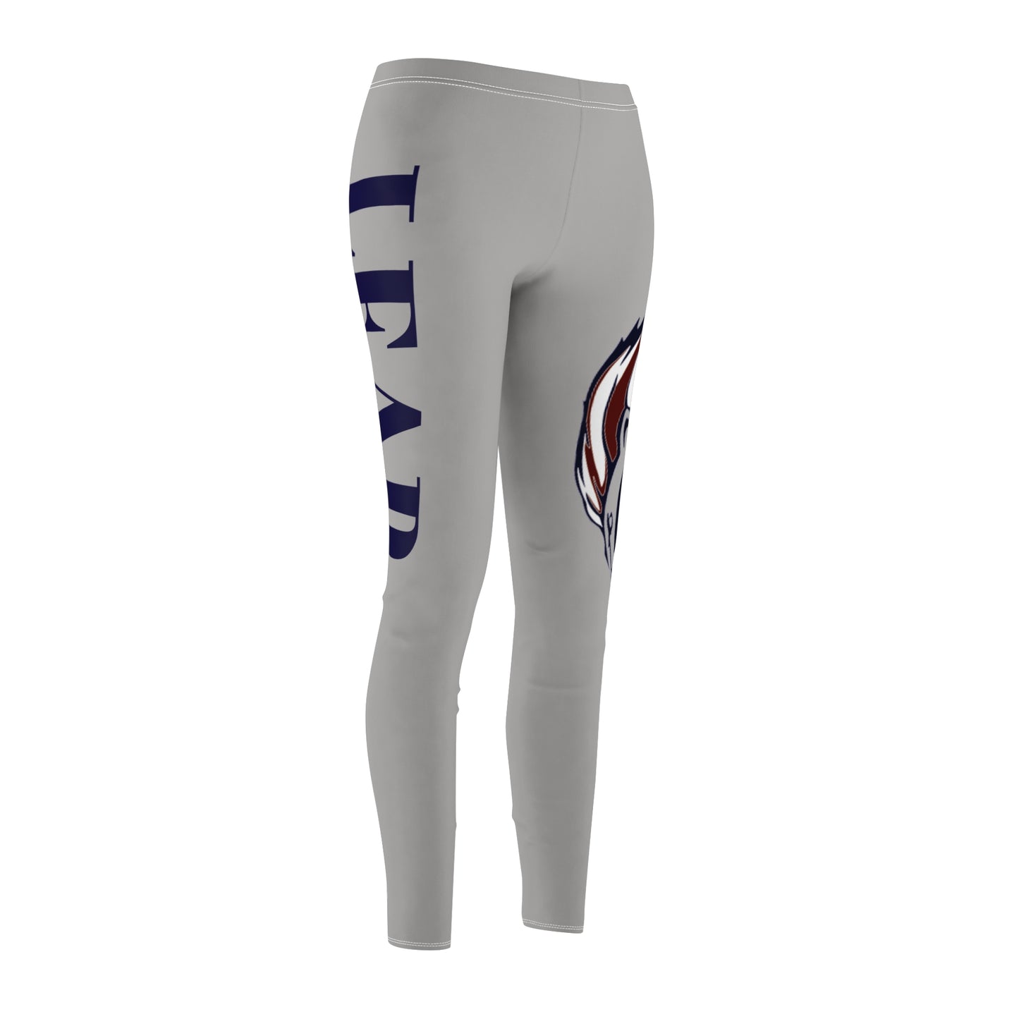 Grey LIONS Leggings — Side Logo Athletic Women's Leggings