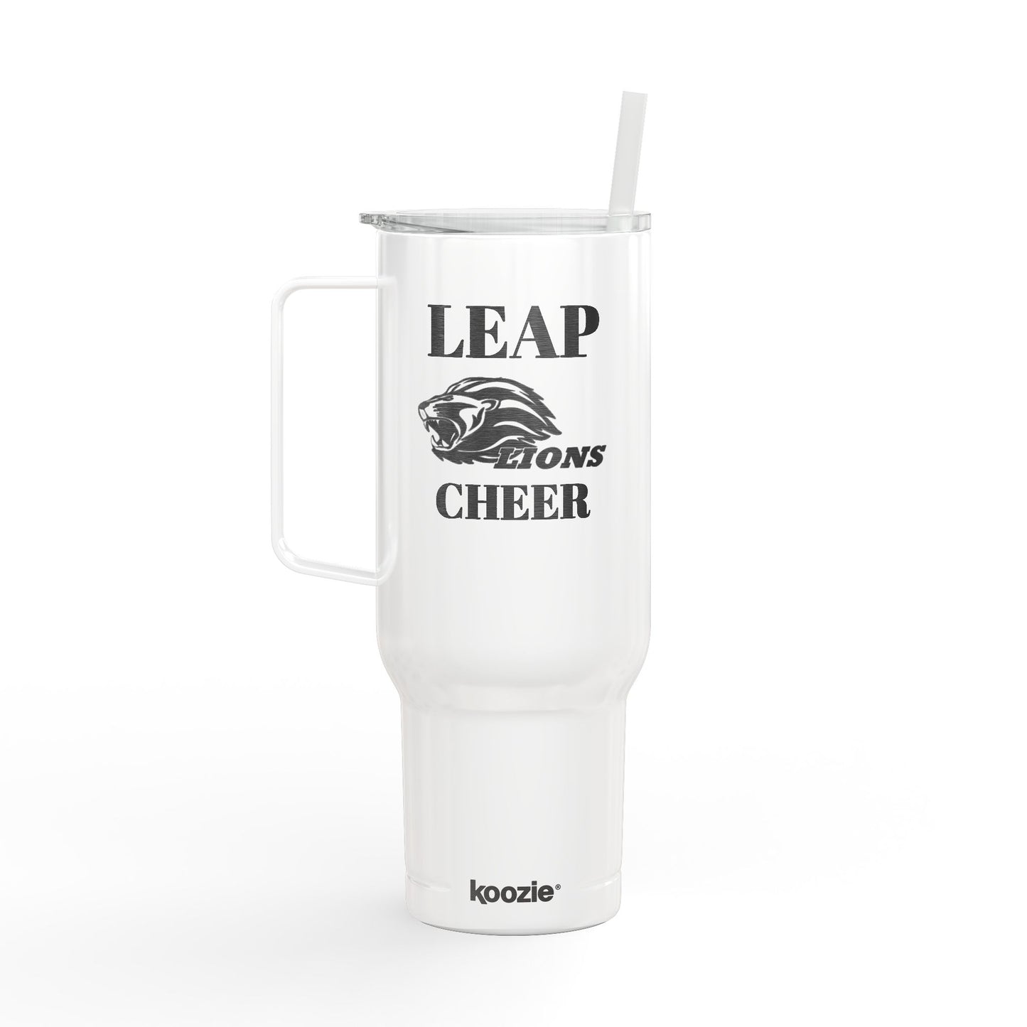 40oz Engraved Cheer Tumbler – LEAP Lions Cheer Insulated Travel Mug