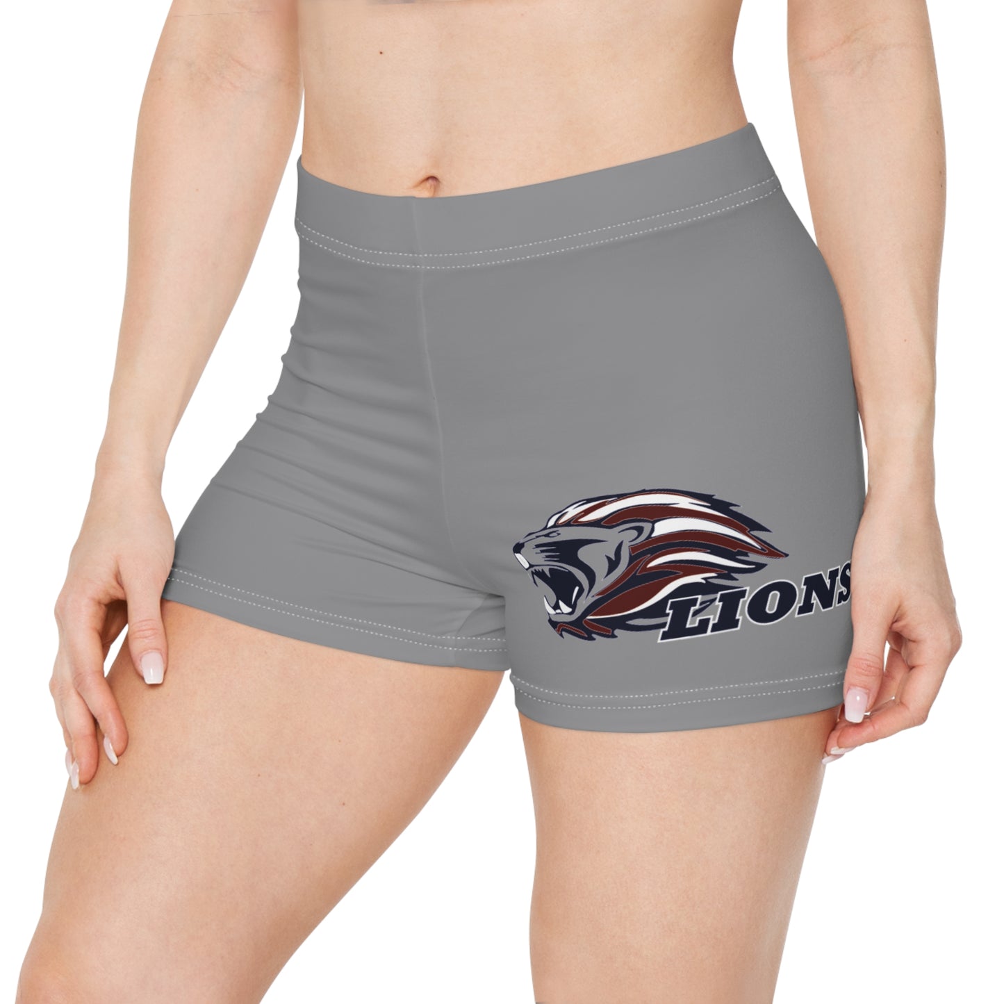 Cheer Team Women's Athletic Shorts — Leap Lions Cheer Logo
