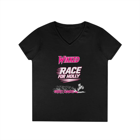 Wikked Race for Holly V-Neck T-Shirt -