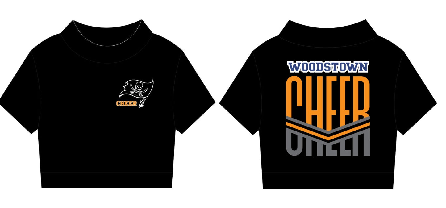 WOODTOWN CHEER badge SHIRT- grey and orange