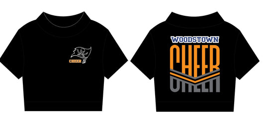 WOODTOWN CHEER badge SHIRT- grey and orange
