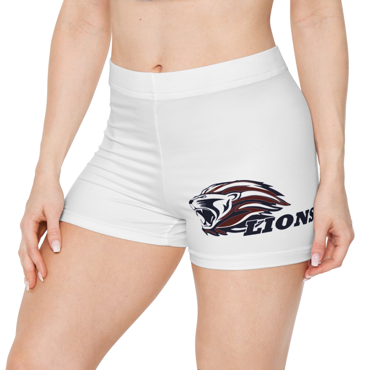Cheer Team Women's Athletic Shorts — Leap Lions Cheer Logo