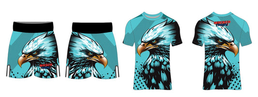 Eagle eye rash guard set blue