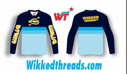 WTMOTO THROWBACK RACING JERSEY yellow/blue