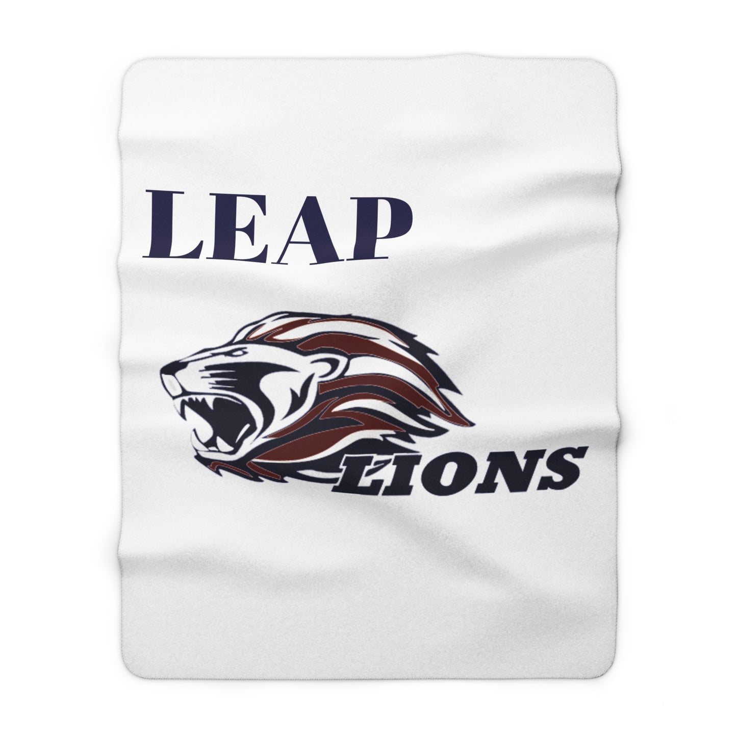 LEAP Lions Sherpa Fleece Blanket — Cozy Team Mascot Throw for Fans & Game Days