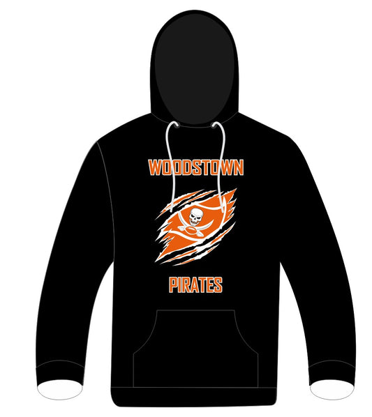 PIRATE SCRATCH HOODIE -Orange