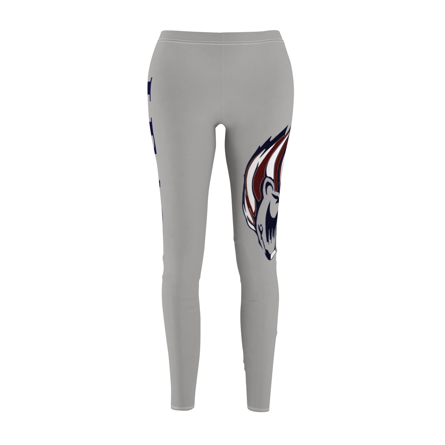 Grey LIONS Leggings — Side Logo Athletic Women's Leggings