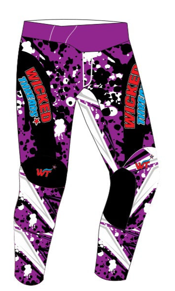 WT Moto, purple and white dirtbike pants