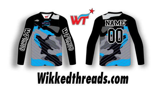 WTMoto Stealth Camo Jersey – Blue Strike Edition