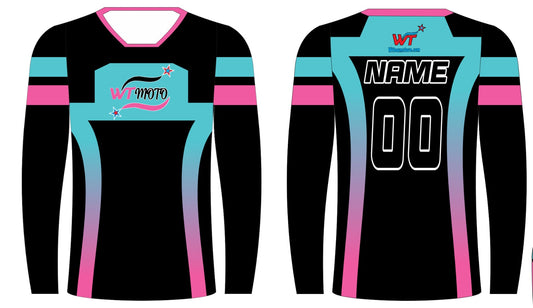WTMoto Miami Fade Jersey – Blackout Neon Edition