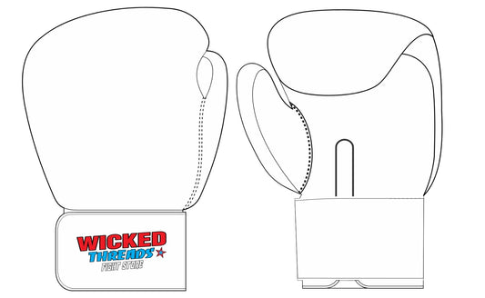 WT white boxing gloves