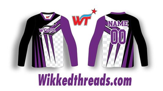 WTMoto Purple Checkered Streak Jersey
