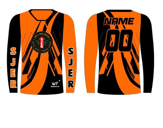 SJER RACING JERSEY ORANGE AND BLACK