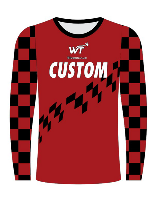 WT Moto Set – Red Checkered Custom Jersey & Pants