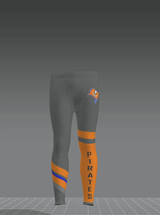 PIRATE VARSITY LEGGINGS -grey